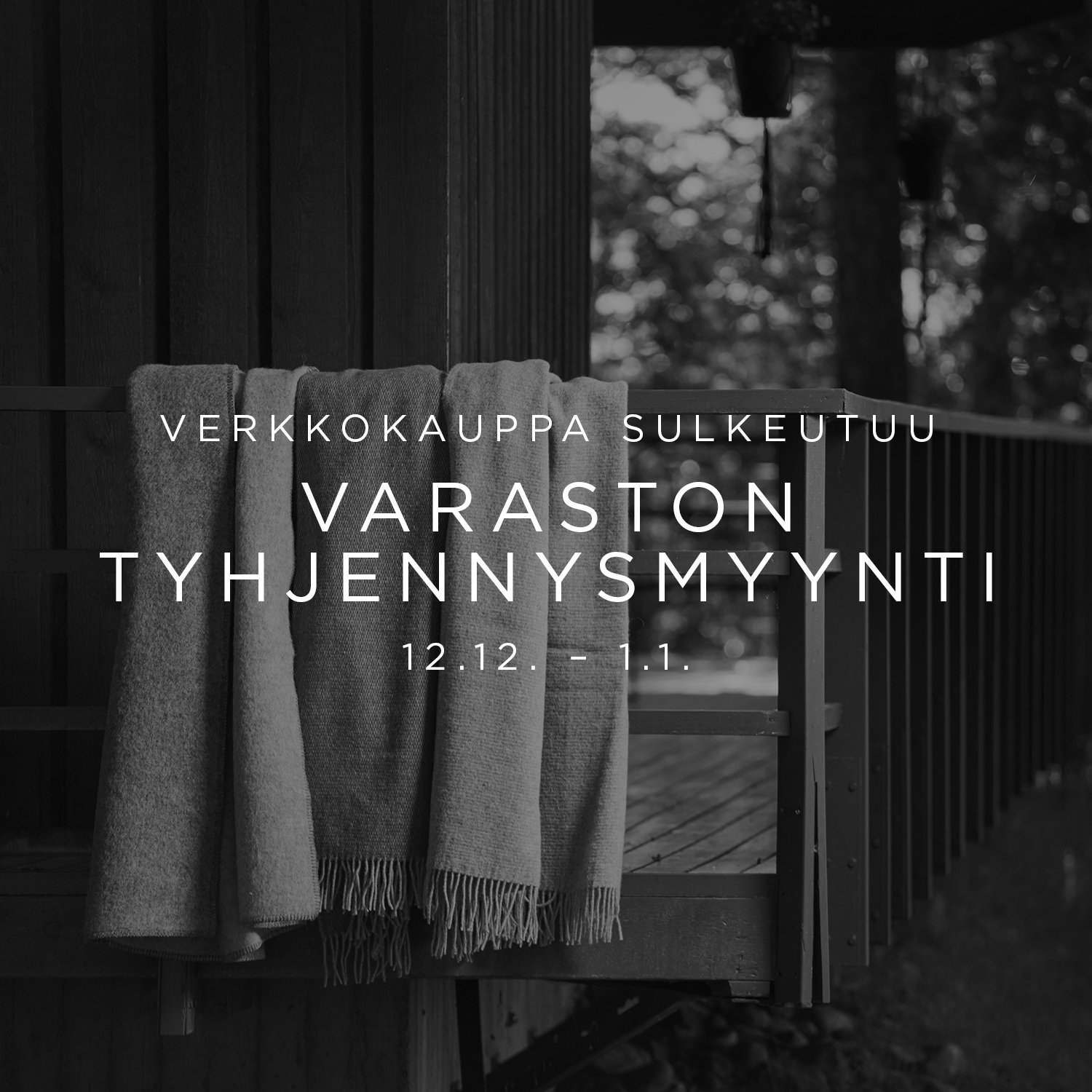 Varaston tyhjennysmyynti